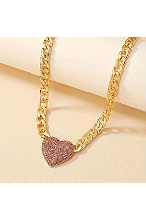 گردنبند جواهر زرد زنانه Redhead - کد 923728902