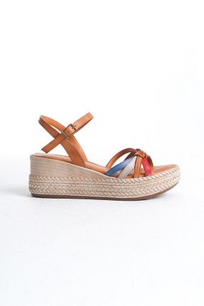 صندل قهوه ای زنانه پاشنه پر Elile Shoes - کد 923754510