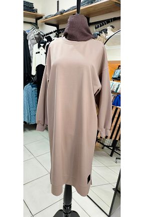 تونیک حجاب بژ زنانه بافتنی Serra - کد 899927378