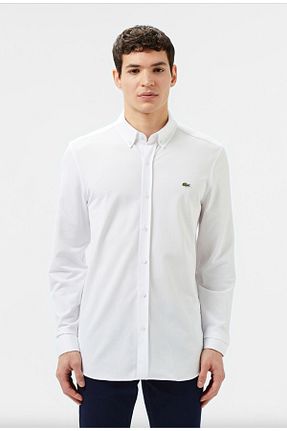 پیراهن سفید مردانه اسلیم فیت Lacoste - کد 923755599