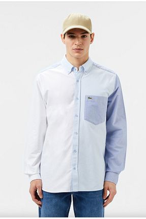 پیراهن آبی مردانه اسلیم فیت Lacoste - کد 923756177