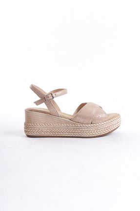 صندل متالیک زنانه پاشنه پر Elile Shoes - کد 923761720