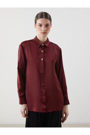 تونیک زرشکی زنانه رگولار LC Waikiki - کد 924415880