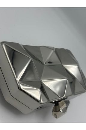 کیف مجلسی طوسی زنانه فلزی BDR - کد 923775301
