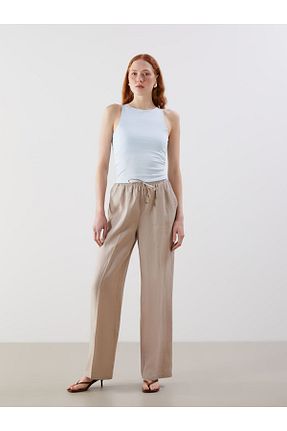 شلوار بژ زنانه کتان LC Waikiki - کد 924517509