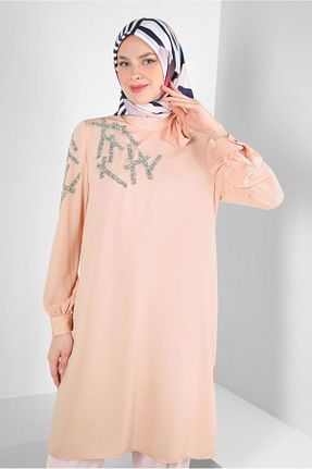 تونیک حجاب صورتی زنانه پلی استر Alvina - کد 803863825