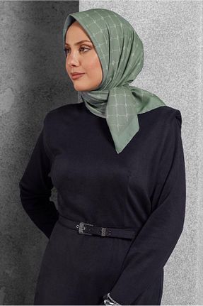 روسری سبز پلی استر Alvina - کد 922278410