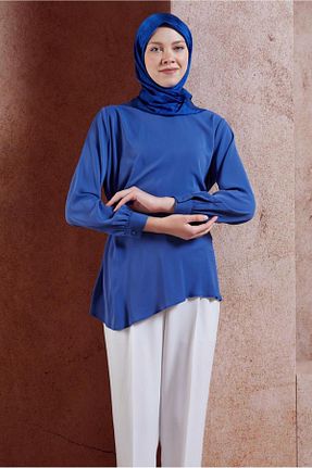 بلوز حجاب سرمه ای زنانه رگولار Alvina - کد 855673967