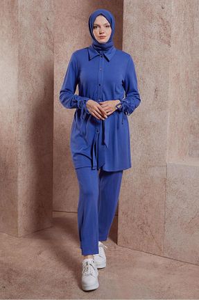 ست گرمکن حجاب سرمه ای زنانه رگولار Alvina - کد 833235838