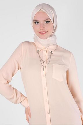 تونیک حجاب صورتی زنانه پلی استر Alvina - کد 805631075