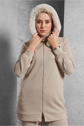 ست گرمکن حجاب بژ زنانه رگولار Alvina - کد 897215499