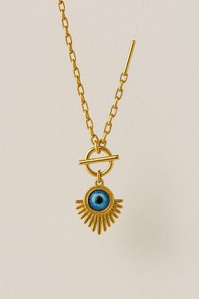 گردنبند استیل ( فولاد ) زرد زنانه استیل ضد زنگ Pearl Dreams - کد 876876338