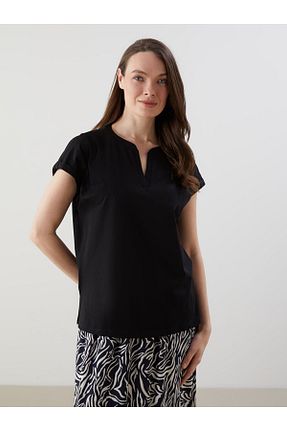 بالاتنه راحتی سبز زنانه ساده LC Waikiki - کد 924379564