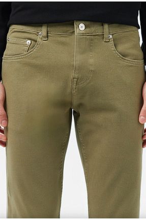شلوار جین خاکی مردانه پاچه گشاد Lacoste - کد 923797373