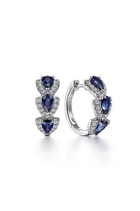 گوشواره نقره آبی زنانه 925 عیار Brezza Lusso Jewelry - کد 835911862