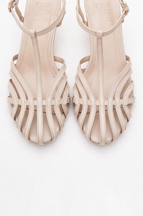 کفش پاشنه بلند کلاسیک نباتی زنانه چرم مصنوعی luvishoes - کد 923827983
