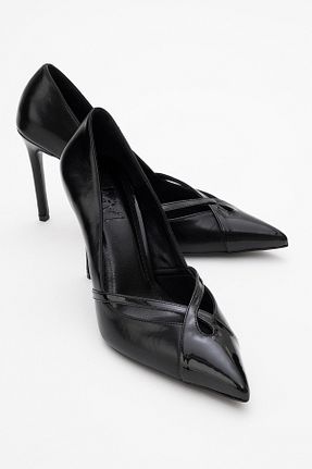کفش استایلیتو مشکی پاشنه نازک luvishoes - کد 923825019