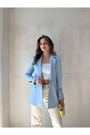 کت بلیزر آبی زنانه پارچه ENZOI - کد 923837938