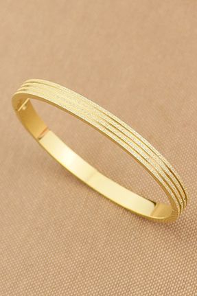 دستبند استیل (فولاد) طلائی زنانه استیل (فولاد) Keyifli Hayaller - کد 712458173