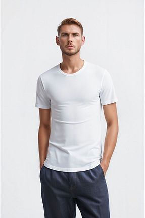 تیشرت سفید مردانه رگولار Pierre Cardin - کد 903828437