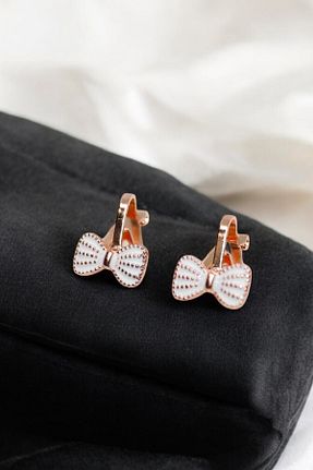 گوشواره جواهر سفید پوشش زاماک MakeWell - کد 899832544