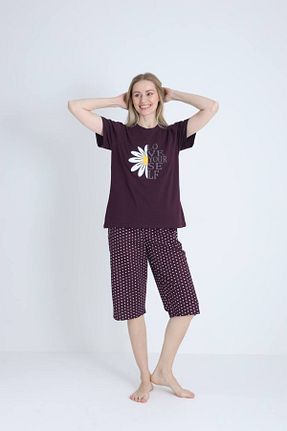 ست لباس راحتی بنفش زنانه %100 پنبه shopshop - کد 923851479