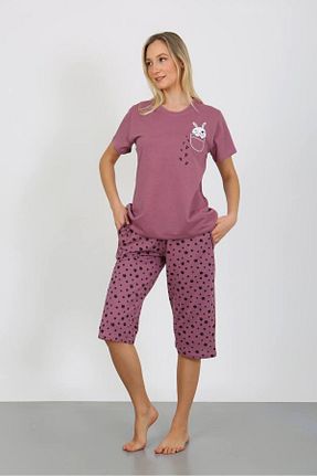 ست لباس راحتی صورتی زنانه پلی استر shopshop - کد 923851472