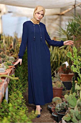کلاه و ابایا سرمه ای زنانه پلی استر Alvina - کد 867939284