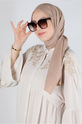 شال بژ زنانه پلی استر Alvina - کد 798335255