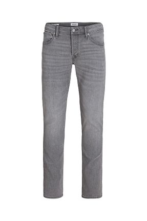 شلوار جین طوسی مردانه پاچه لوله تفنگی Jack & Jones - کد 923875460