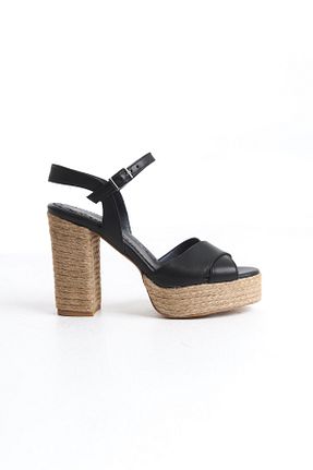 صندل مشکی زنانه پاشنه پلتفرم Elile Shoes - کد 923889058
