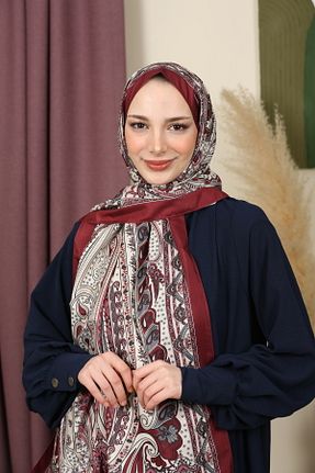 شال زرشکی زنانه پنبه ای aldyoo - کد 923901705