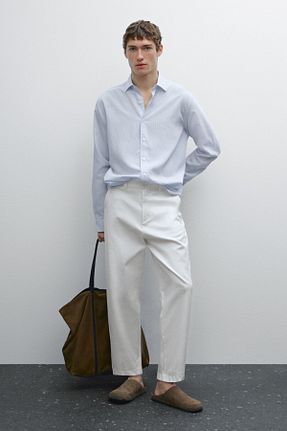 پیراهن آبی مردانه رگولار Massimo Dutti - کد 902757152