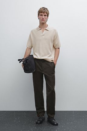 تیشرت بژ مردانه رگولار Massimo Dutti - کد 917823886