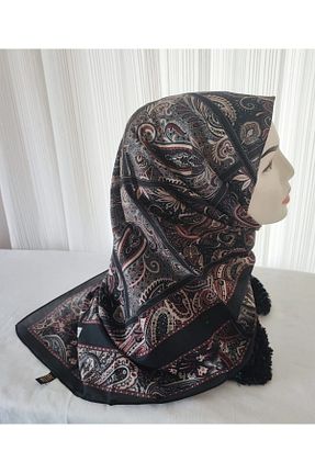 روسری زرشکی پلی استر Karaca - کد 923906172