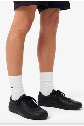 کفش اسنیکر مشکی مردانه بند دار Lacoste - کد 923908264