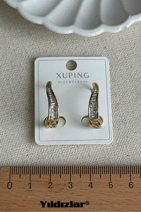 گوشواره استیل (فولاد) طلائی زنانه استیل (فولاد) Modacaprea - کد 923930278