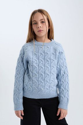 پلیور آبی بچه گانه Saç Örgü Defacto - کد 873471938