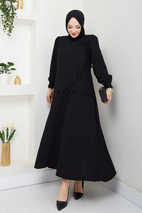 ست بالاتنه و پائین تنه حجاب مشکی زنانه Çan Tesettür LARİM - کد 923958568