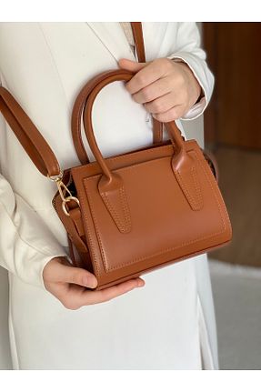 کیف دوشی قهوه ای زنانه چرم مصنوعی Bagzone - کد 923958900