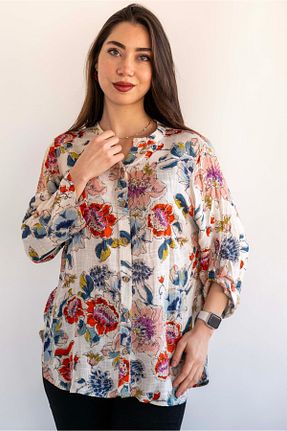 بلوز سایز بزرگ رنگی زنانه Gömlek citycenterfashion - کد 923959227
