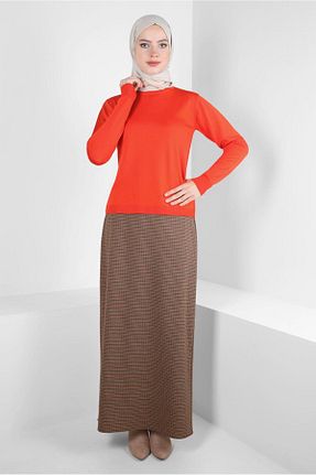 پلیور حجاب نارنجی زنانه ویسکون Alvina - کد 790228909