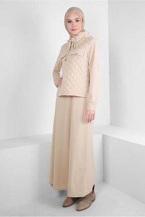 ست بالاتنه و پائین تنه حجاب نباتی زنانه رگولار Alvina - کد 790229340