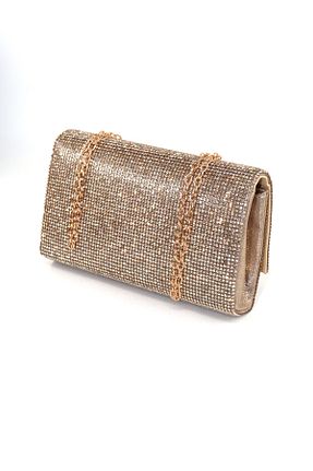 کیف مجلسی زرد زنانه پارچه ای KEEBA - کد 923987910