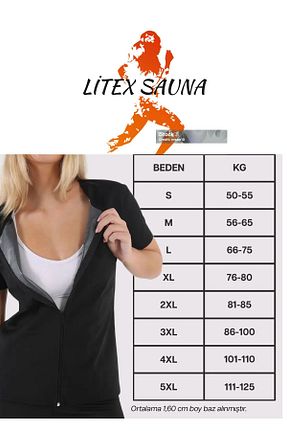 پوشاک گرمکن و زیر مشکی زنانه پلی اورتان Litex Sauna - کد 925231287