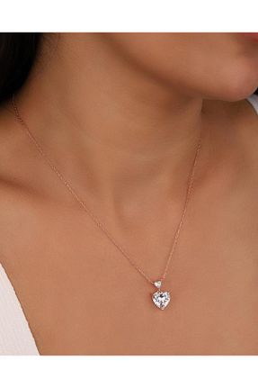 گردنبند نقره صورتی زنانه 925 عیار Mistik Silver - کد 305226825