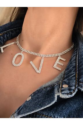 گردنبند جواهر زنانه روکش نقره Eva Takı Store - کد 924046955