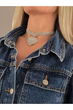 گردنبند جواهر زنانه روکش نقره Eva Takı Store - کد 924046939