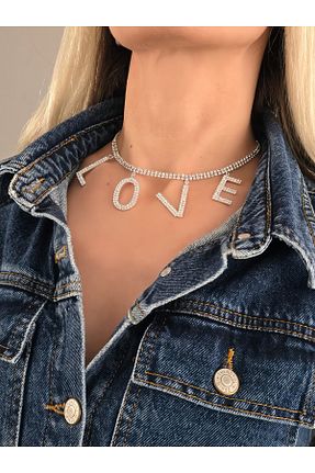 گردنبند جواهر زنانه روکش نقره Eva Takı Store - کد 924046955
