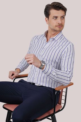 پیراهن سفید مردانه اسلیم فیت Etikmen - کد 748744545
